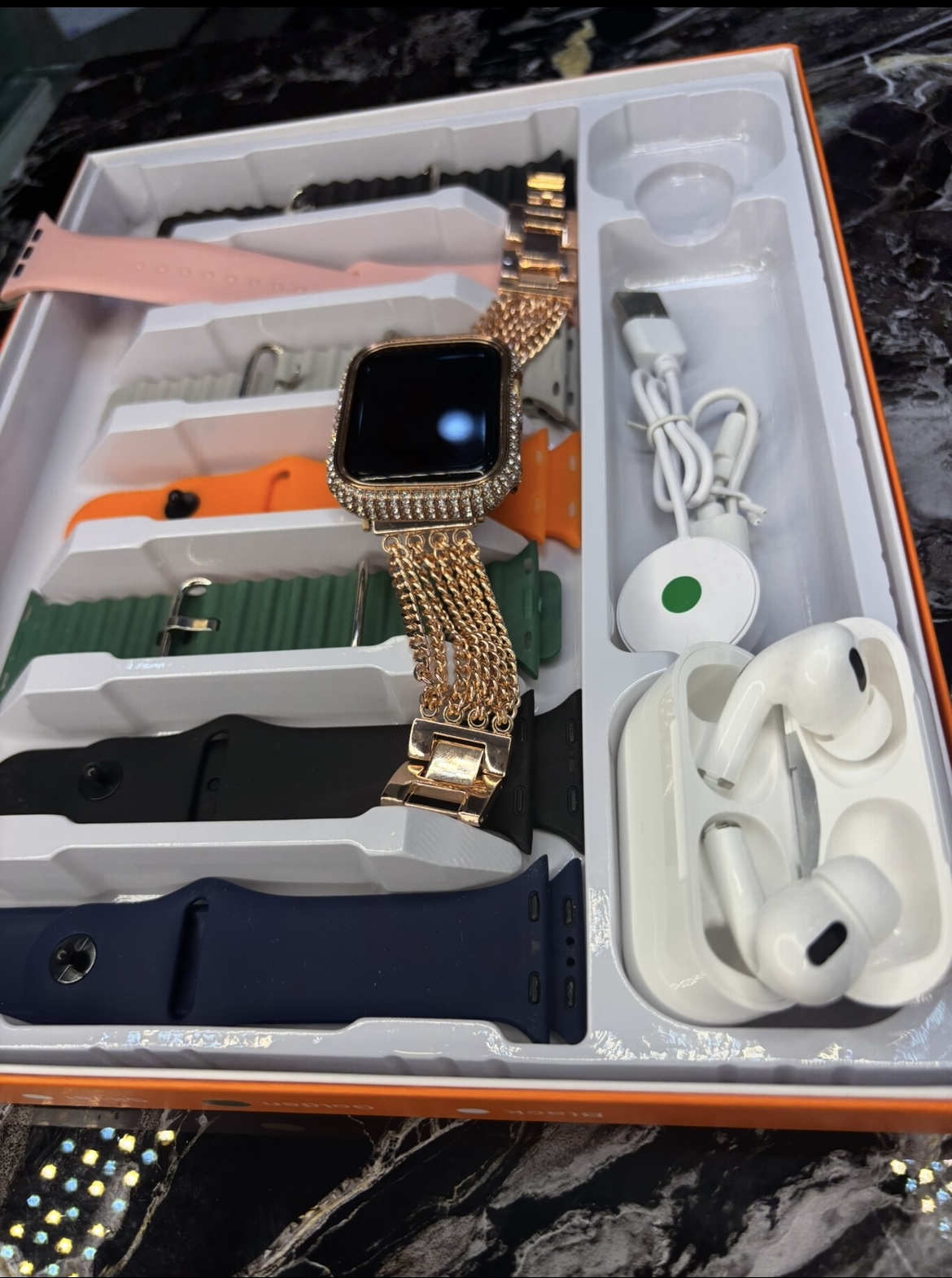 ساعت هوشمند بند زنجیری +۷بند+ایرپاد